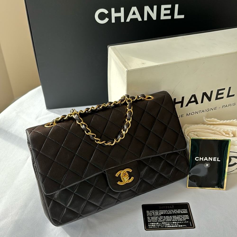 Chanel Black Medium Double Flap Classic